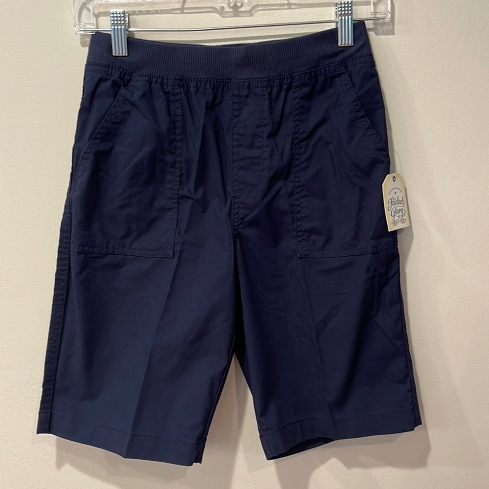 NWT, Faded Glory kids navy blue shorts size 10-12